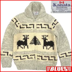 カウチン セーター kanata ニット L カナダ製 カナタ グレー 鹿柄 トナカイ カウチンセーターサイズL一覧←SEULB屋着古← HN2194のサムネイル