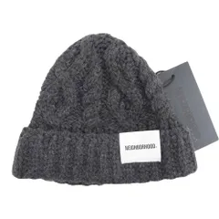 NEIGHBORHOOD ネイバーフッド 232FUNH-HT02 CABLE KNIT BEANIE ケーブル ニット ビーニー キャップ 帽子 チャコール系 F【中古】のサムネイル