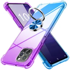 【新着商品】12 用 ケース iPhone 12 Pro 用 iPhone ケース リング付き クリア 薄型 グラデーション色 ケース 軽量 tpu 耐衝撃 スマホケース 透明 米軍MIL規格取得 おしゃれ 黄変防止防塵一体型 人気 車載ホルダー アイフォン