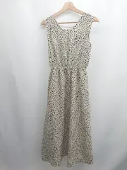 ◇ ⊂ GYDA ヒョウ柄 ノースリーブ ロング丈 ワンピース サイズF ベージュ系 レディース E  【1507030006181】