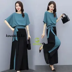 セットアップ かっこいいパンツドレス 大きいサイズ 30代 50代 ドレス お呼ばれ 袖あり セパレート 結婚式 40代 パーティードレス 黒ドレス