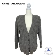 【訳アリ】 CHRISTIAN AUJARD クリスチャンオジャール トップス カーディガン ボレロ Ｖネック ニット カジュアル レディース グレー 9 g-12 送料無料 古着