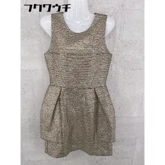 ◇ The Virgnia ザ?ヴァージニア バックジップ ノースリーブ ミニ ワンピース サイズ38 ブラウン ブラック レディース 【中古】 【1002801912673】