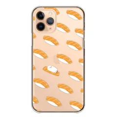 Redmi Note 11 ケース カバー レドミノート11 スマホケース ハードケース 鮨 寿司 マグロ サーモン エビ ホタテ 玉子焼き すしネタ 面白い かわいい 透明 カラー01