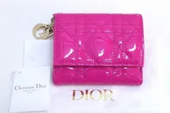 【218263】Christian Dior クリスチャンディオール  レディ ディオール ロータスウォレット カナージュ 三折財布 S0181OVRB 16FU