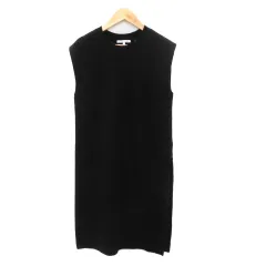 ヘルムートラング HELMUT LANG ニットノースリーブワンピース ひざ丈 スリット カシミヤ混 S 黒 ブラック /YK12 ■GY19のサムネイル