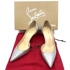 良品　クリスチャンルブタン　グリッター　パンプス　ヒール：6.8　36.5