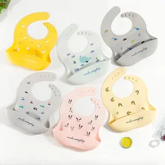 男の子シリコンビブ3枚　子供お食事エプロン　保育園防水エプロン