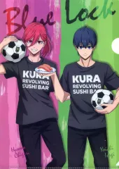 【中古】クリアファイル 千切豹馬＆潔世一 A4クリアファイル 「ブルーロック×無添くら寿司」 キャンペーン品