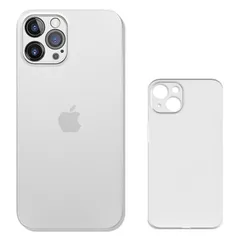 fine-R iPhone13 mini 用 ケース カバー 極薄 超軽量 Air Skin 裸感覚 0.3mm 8g 薄型 軽量 さらさら マット 指紋防止 PP素材 全面保護 レンズ保護 モデル （13mini ホワイト）