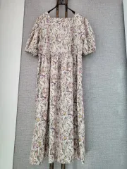 RNmade パターン パフ袖 風城ロングドレス