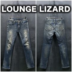 LOUNGE LIZARD リアルヴィンテージ加工 ストレッチスキニーデニム サイズ２/約80cm ラウンジリザード スリム タイト グランジ ジーンズ