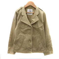 コーエン coen Emergency C.E.C. Clothing オープンカラージャケット ミドル丈 シングルボタン 無地 M ベージュ /YK44 ■MOのサムネイル