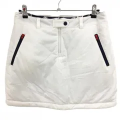 【新品】キャロウェイ 中綿リバーシブルスカート 白×ネイビー 背面一部星柄 片面ロゴ総柄 ストレッチ レディース L ゴルフウェア Callaway