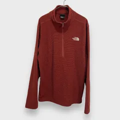 THE NORTH FACE☆ノースフェイス☆ハーフジップ☆フリースプルオーバー☆ハーフドーム☆赤☆L☆J24M