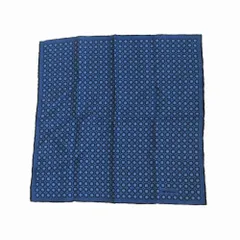 kiton キートン 総柄 シルク スカーフ ブルー サイズ40×40cm イタリア製 メンズ 【中古】