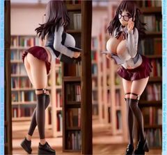図書館の女の子 セクシーフィギュア 女子高生 JK 美少女 眼鏡っ娘 ミニスカ