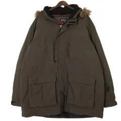 00年代 Eddie Bauer エディーバウアー WEATHEREDGE ダウンジャケット アウトドア 大きいサイズ オリーブ (メンズ XXL) 中古 古着 A1631