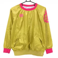 【美品】パーリーゲイツ スニード ブルゾン イエロー系×ピンク 千鳥格子地模様 蓄熱裏地 レディース 0(S) ゴルフウェア PEARLY GATES