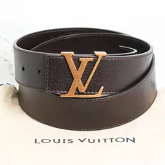 ルイヴィトン サンチュール LVイニシャル ユタ 95/38 40MM ベルト レザー ブラウン アンティークゴールド金具 メンズ LOUIS  VUITTON M6902 - メルカリ