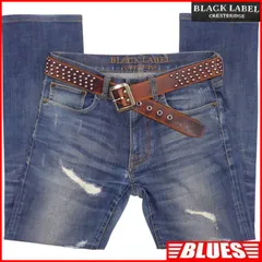 BLACK LABE CRESTBRIDGE ブラックレーベルクレストブリッジ ジーンズ デニム W30 メンズ S ダメージ加工 バーバリー_ウエスト78cmから82cm一覧←SEULB屋着古← HS193