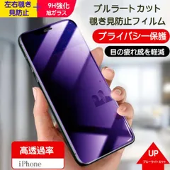 iphone 12/11/xr/11pro左右覗き見防止　ブルーライトカット