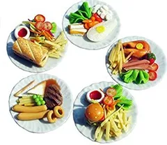 ドールハウス ミニチュアフード、小さなフード、ドールハウス フード5個セット。