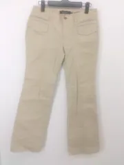 ◇ MACPHEE マカフィー TOMORROWLAND ストライプ ストレッチ フレア パンツ サイズ38 ベージュ系 レディース E  【1304200041719】