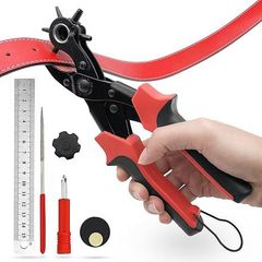 【在庫処分】Zthluyc ベルト 穴あけ ベルト穴開けパンチ レザーパンチ ベルト穴あけ器具 パンチ穴あけ直径2.0-4.5㎜(6段階) ロータリーレ ベルト 穴あけ 革、時計のストラップ、バッグのストラップなどのDIYに適しています
