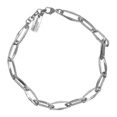 SAINT LAURENT サンローラン ブレスレット プレート ロゴ シルバー ブレスレット 【中古】のサムネイル