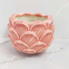 【セール】韓国 小鉢 ピンク 蓮の花 植木鉢 おしゃれ 陶器鉢 多肉 植物 鉢植え　激安 レア インテリア プレゼント 海外 盆栽 花瓶 おすすめ プランター 人気 デザイン 観葉植物