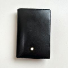 Montblanc 黒 レザー パスポートケース - メルカリ