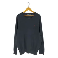 ポロバイラルフローレン Polo by RALPH LAUREN 90S スモールポニー刺繍 ローゲージ コットンクルーネックニット メンズ import：XL 