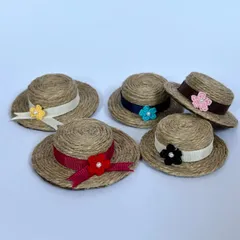 ミニカンカン帽 ベビーヘアクリップ ヘアピン ヘアゴム 帽子 カンカン帽子 ミニカンカン帽 ベビーヘアクリップ ヘアピン ヘアゴム 帽子