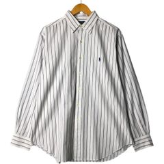 古着 ラルフローレン Ralph Lauren POLO by Ralph Lauren ANDREW 長袖 コットンストライプシャツ メンズXL相当/eaa575513