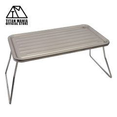 TITAN MANIA チタンマニア ミニテーブル チタン製 超軽量 極小 ローテーブル 折りたたみ 一人用焼肉プレート グリルプレート 鉄板 おしゃれ キャンプ アウトドア バーベキュー ソロキャンプ キャンプ用品