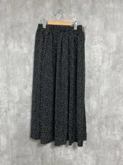 美品 Discoat ディスコート ドットフレア ロング スカート sizeM/黒 ■◆ レディース