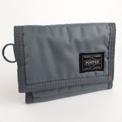 【PORTER】 ポーター  三つ折り グレー ナイロン レディース【中古】8-5 41142