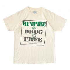 L 90s 90年代 カナダ製 ビンテージ ヴィンテージ ギルダン GILDAN ヘビーウェイト 大麻 麻 ヘンプ ドラッグ 考える人 パロディ tシャツ コットン100 綿100 生成り オフホワイト ベージュ