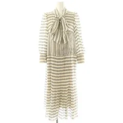 希望額はコメントへ【新品】her rip to ボーダーワンピース 極美品＊Her lip to＊着画＊ペプラムボーダーニットワンピース