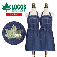 エプロン デニム LOGOS ワークエプロン ショート丈 男女兼用