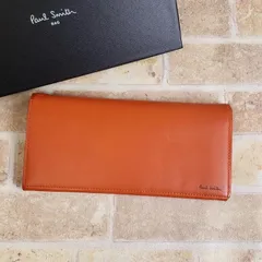 ポールスミス ☆ カーフレザー 長財布 カラフルクラシック 財布 オレンジ系 牛革 PaulSmith