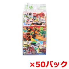 ハヤシ商事 トミカ 水に流せるプリントティシュ 8組16枚 6個入り X50パック