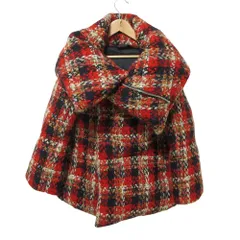 希少 ミハラヤスヒロ ツイード ダウン ジャケット チェック 赤 レア