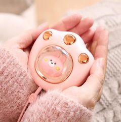 充電式ハンドウォーマー かわいい 冬のミニハンドウォーマー加熱パッドUSB充電式ハンディウォーマーヒーター2400mAh 猫の爪型充電式ハンドウォーマー USB再利用可能なガールズハンド ウォーマークリスマスプレゼント 男女兼用