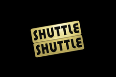 EE-921-1 SHUTTLE 金黒 アクリル2層 ステッカー ホンダ シャトル GP1 GP2 GP4 GP5 GP6 GP7 GP8 GP9 GK8 GK9 前期 後期 モデリスタ 2枚1セット