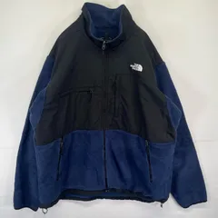 古着 ザ・ノースフェイス THE NORTH FACE フルジップフリースジャケット デナリ ワンポイントロゴ 大きいサイズ ポーラテック 2XL  ネイビー メンズ
