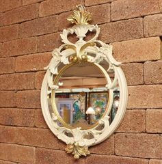 イタリア製 リーフミラー アラベスク アンカサス レジン 壁掛けミラー