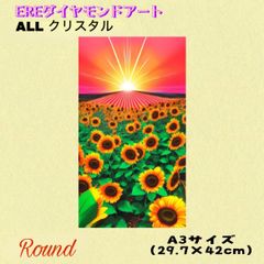 ALLクリスタル丸いビーズ　ダイヤモンドアートキット　A3サイズ  C-005