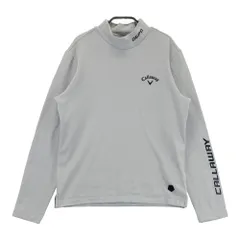 サイズ：M CALLAWAY キャロウェイ  モックネック 長袖Tシャツ 裏起毛 プリント  グレー系 [240101402575]# ゴルフウェア メンズ ストスト